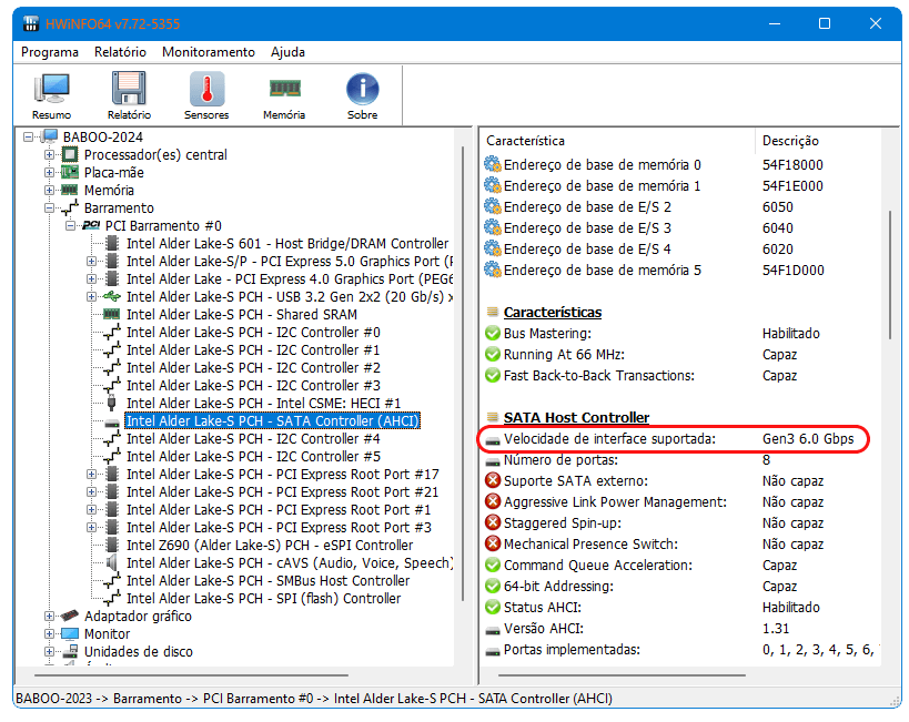 Como saber se meu HD está usando SATA 2 ou SATA 3?